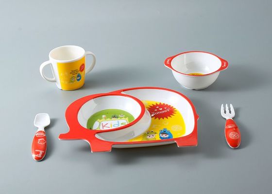 Elephant Shaped 5pc Baby Melamine Dinnerware Set