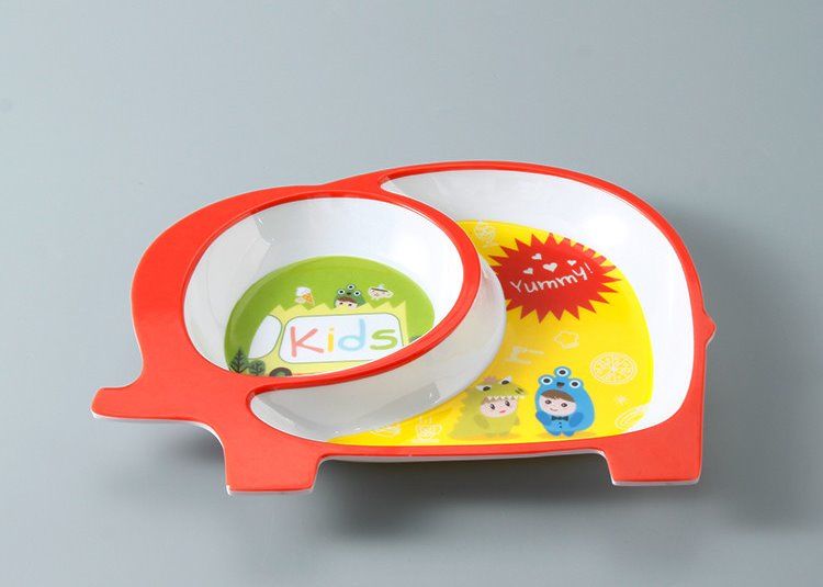 Elephant Shaped 5pc Baby Melamine Dinnerware Set