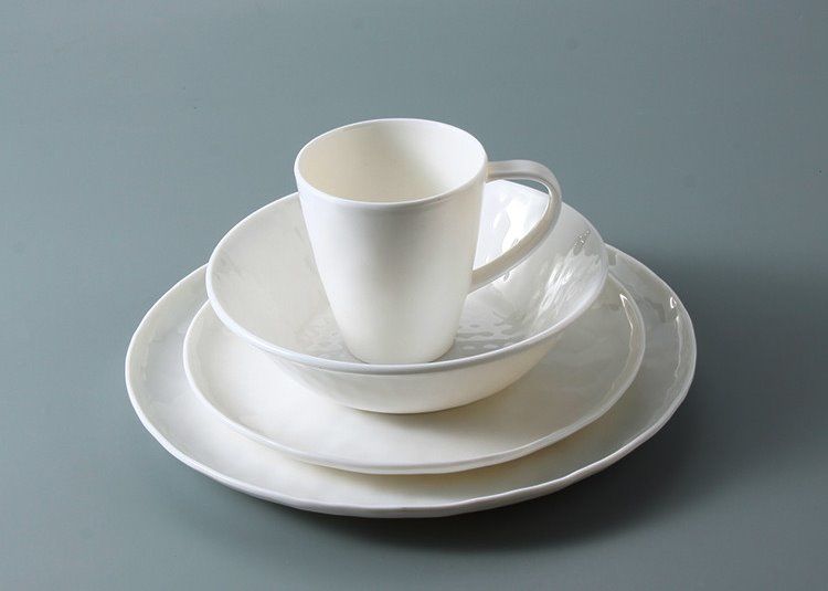 FDA Shatter Resistant Plain White Melamine Dinnerware Sets